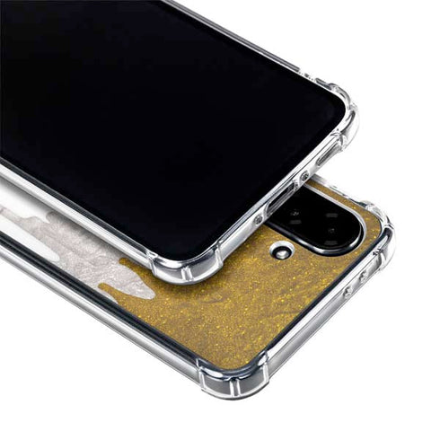 Paint Splatter Gold Galaxy A36 5G Clear Case