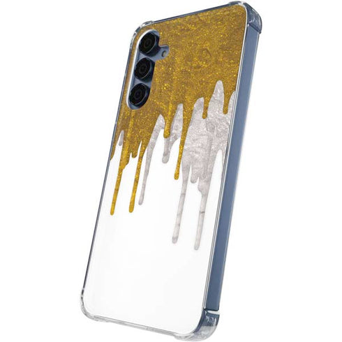 Paint Splatter Gold Galaxy A55 5G Clear Case
