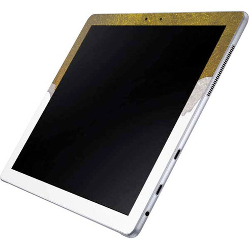 Paint Splatter Gold Galaxy Book 12in Skin