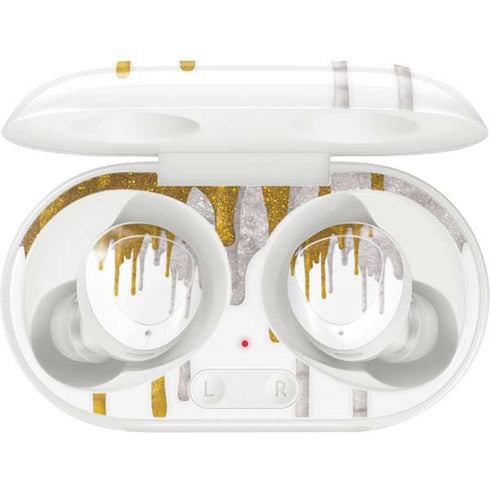 Paint Splatter Gold Galaxy Buds Plus Skin