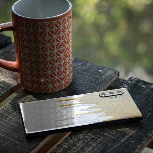Paint Splatter Gold Galaxy Note 10 Plus Skin