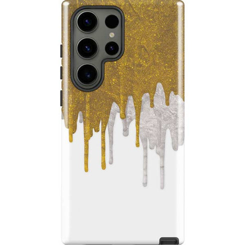 Paint Splatter Gold Galaxy S23 Ultra Pro Case