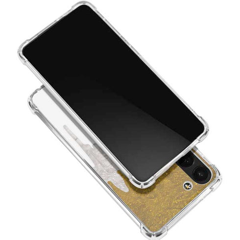 Paint Splatter Gold Galaxy S24 FE Clear Case