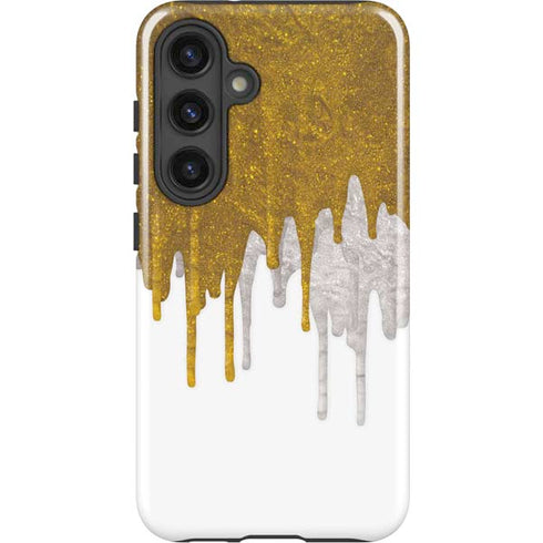 Paint Splatter Gold Galaxy S25 Impact Case
