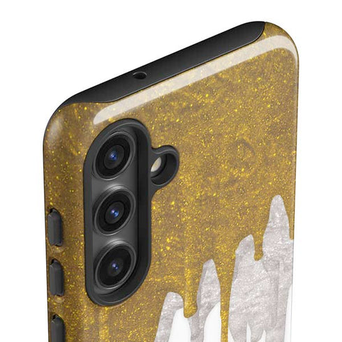 Paint Splatter Gold Galaxy S25 Impact Case