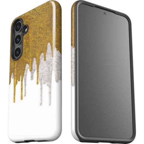 Paint Splatter Gold Galaxy S25 Impact Case