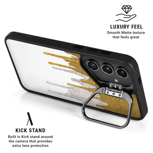 Paint Splatter Gold Galaxy S24 Plus Kickstand Case