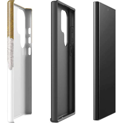 Paint Splatter Gold Galaxy S25 Ultra Impact Case