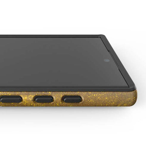 Paint Splatter Gold Galaxy S25 Ultra Impact Case
