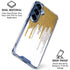 Paint Splatter Gold Galaxy S25 Clear Case