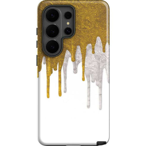 Paint Splatter Gold Galaxy S26 Ultra Impact Case