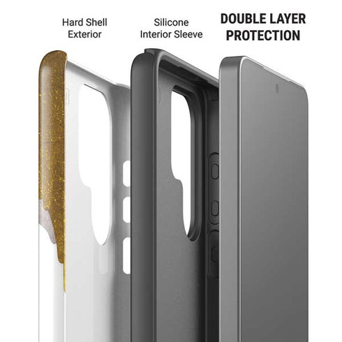 Paint Splatter Gold Galaxy S26 Ultra Impact Case