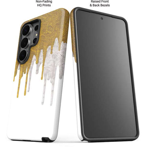 Paint Splatter Gold Galaxy S26 Ultra Impact Case