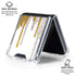 Paint Splatter Gold Galaxy Z Flip6 Clear Case