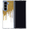 Paint Splatter Gold Galaxy Z Fold5 5G Clear Case