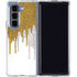 Paint Splatter Gold Galaxy Z Fold5 5G Clear Case