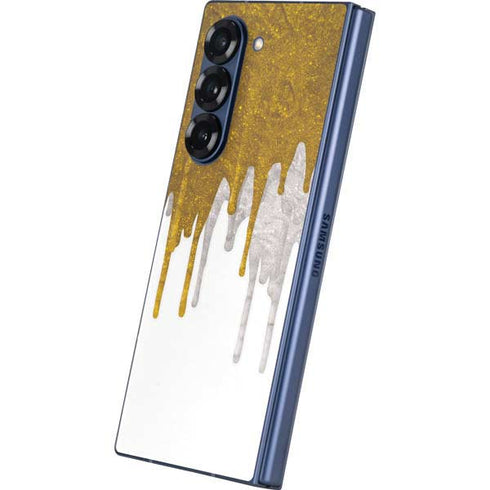 Paint Splatter Gold Galaxy Z Fold6 Skin