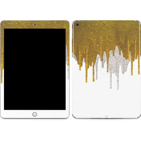 Paint Splatter Gold Apple iPad Skin