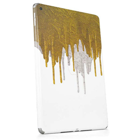 Paint Splatter Gold Apple iPad Skin