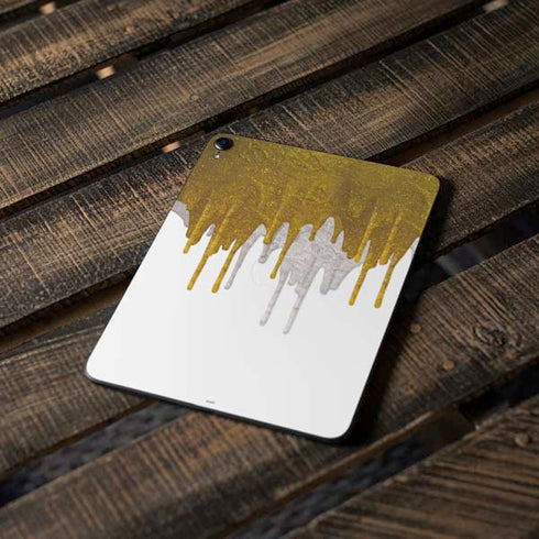 Paint Splatter Gold Apple iPad Pro Skin
