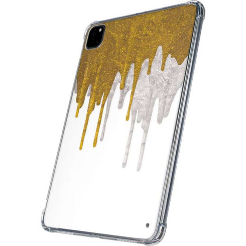 Paint Splatter Gold iPad Pro 11in (2024) Clear Case