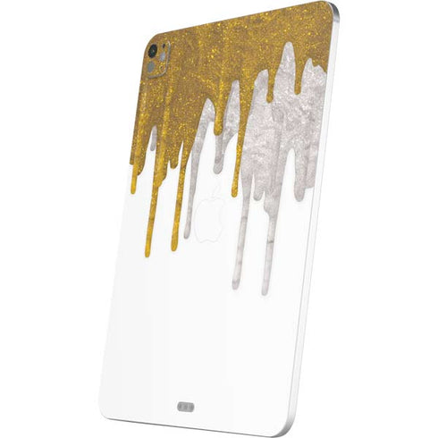 Paint Splatter Gold iPad Pro 13in M4 (2024) Skin