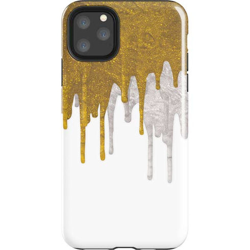 Paint Splatter Gold iPhone Cases