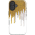 Paint Splatter Gold iPhone 16 Plus Impact Case