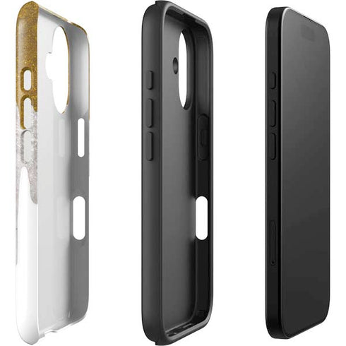Paint Splatter Gold iPhone 16 Plus Impact Case