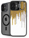 Paint Splatter Gold iPhone 16 Plus Kickstand Case