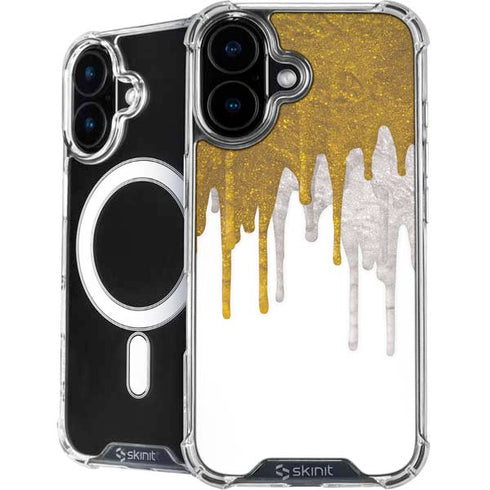 Paint Splatter Gold iPhone 16 Plus MagSafe Case