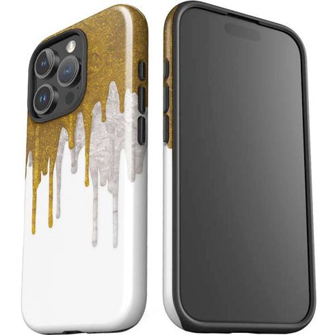 Paint Splatter Gold iPhone 16 Pro Max Impact Case