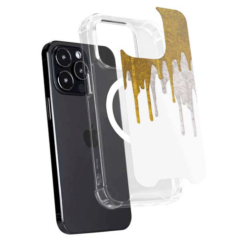 Paint Splatter Gold iPhone 16 Pro Max MagSafe Case