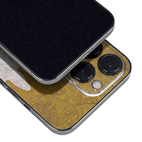 Paint Splatter Gold iPhone 16 Pro Max Skin