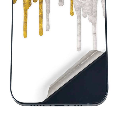 Paint Splatter Gold iPhone 16 Skin