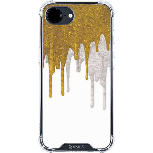 Paint Splatter Gold iPhone 16e Clear Case