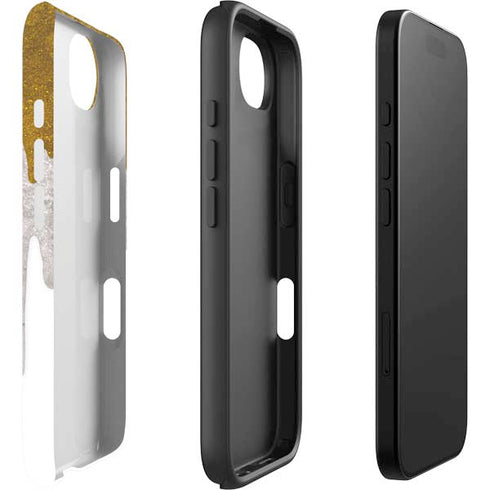 Paint Splatter Gold iPhone 16e Impact Case