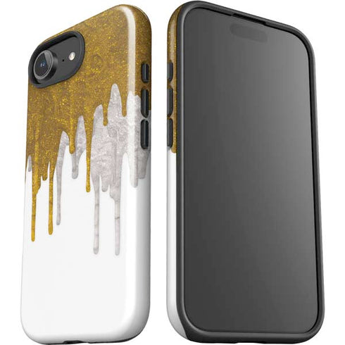 Paint Splatter Gold iPhone 16e Impact Case