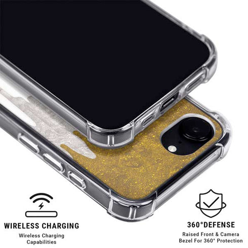 Paint Splatter Gold iPhone 16e MagSafe Case