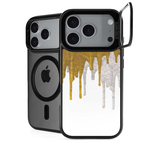 Paint Splatter Gold iPhone 18 Pro Kickstand Case