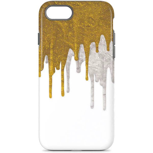 Paint Splatter Gold iPhone Cases