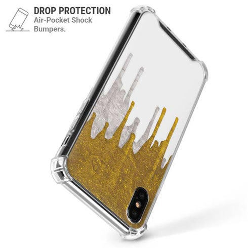 Paint Splatter Gold iPhone X/XS Clear Case