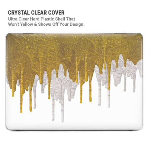 Paint Splatter Gold MacBook Pro 14in (2021-24) Case plus Skin