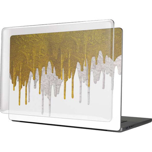 Paint Splatter Gold MacBook Cases