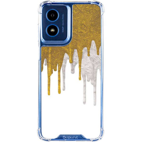 Paint Splatter Gold Moto G 5G (2024) Clear Case