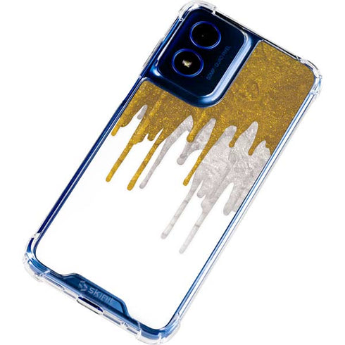 Paint Splatter Gold Moto G 5G (2024) Clear Case