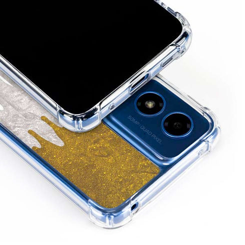 Paint Splatter Gold Moto G 5G (2024) Clear Case