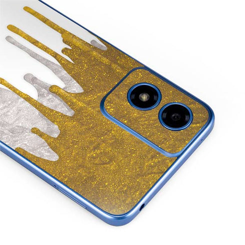 Paint Splatter Gold Moto G Play 4G (2024) Skin
