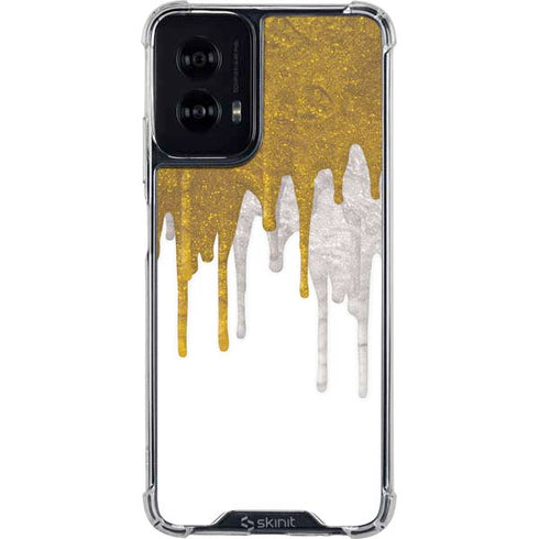 Paint Splatter Gold Moto G Power 5G (2024) Clear Case