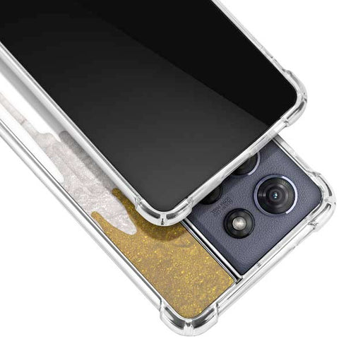 Paint Splatter Gold Moto G Power 5G (2025) Clear Case